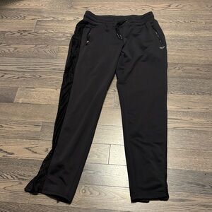 Men's Black Joggers with Mesh Detail